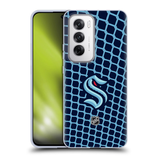 NHL Seattle Kraken Net Pattern Soft Gel Case for OPPO Reno12 5G