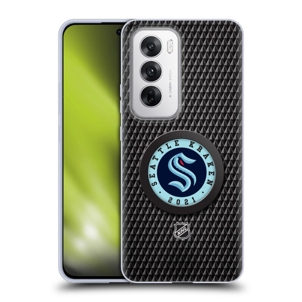 NHL Seattle Kraken Puck Texture Soft Gel Case for OPPO Reno12 5G
