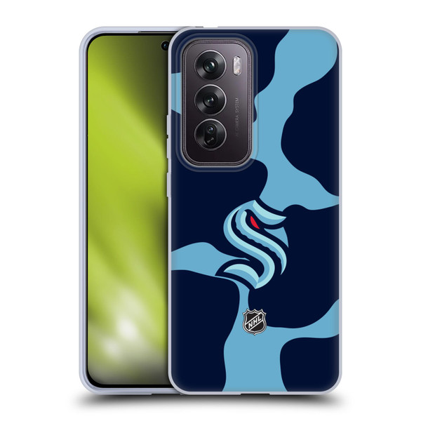 NHL Seattle Kraken Cow Pattern Soft Gel Case for OPPO Reno12 Pro 5G