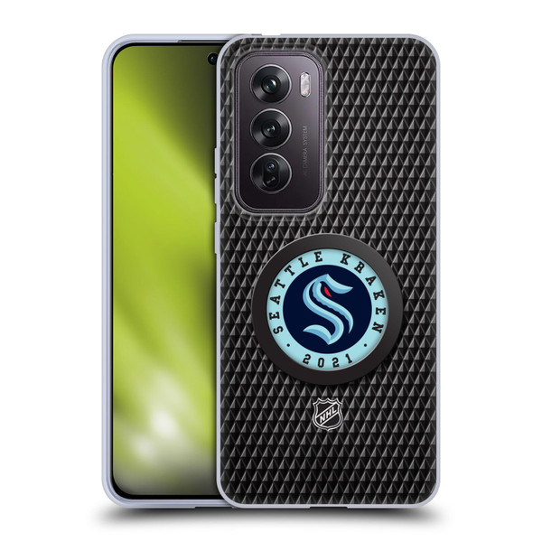 NHL Seattle Kraken Puck Texture Soft Gel Case for OPPO Reno12 Pro 5G