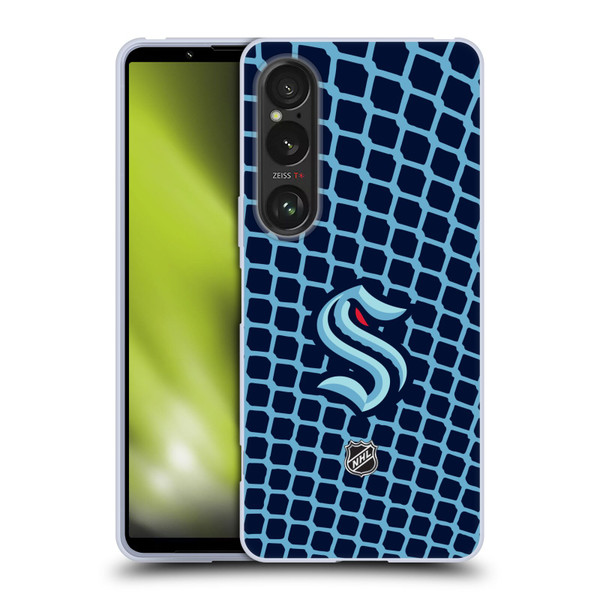 NHL Seattle Kraken Net Pattern Soft Gel Case for Sony Xperia 1 VI 5G