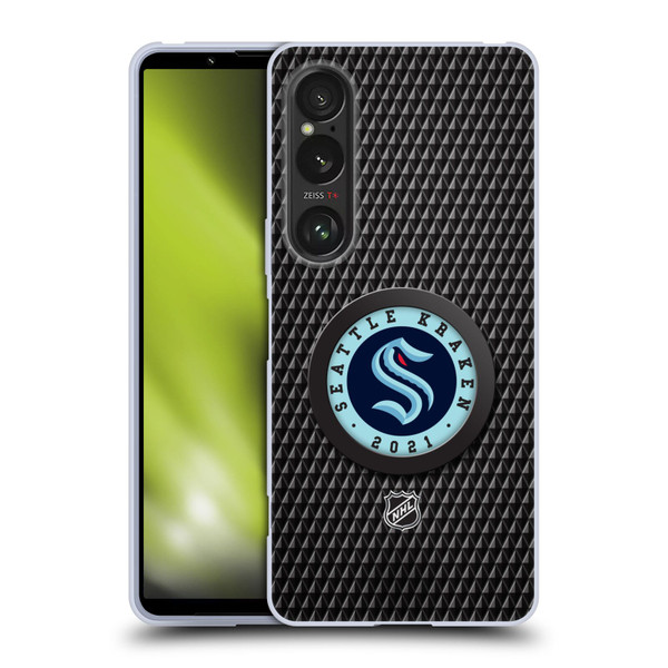 NHL Seattle Kraken Puck Texture Soft Gel Case for Sony Xperia 1 VI 5G
