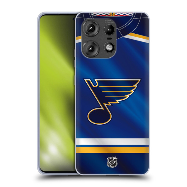 NHL St Louis Blues Jersey Soft Gel Case for Motorola Edge 50 Pro