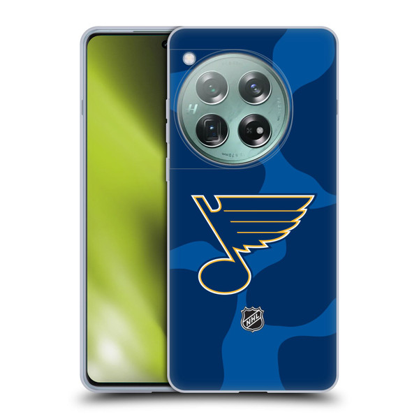 NHL St Louis Blues Cow Pattern Soft Gel Case for OnePlus 12