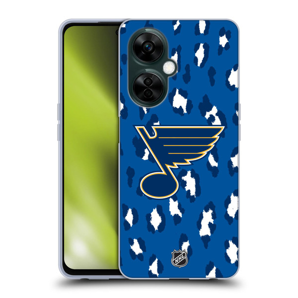 NHL St Louis Blues Leopard Pattern Soft Gel Case for OnePlus Nord N30