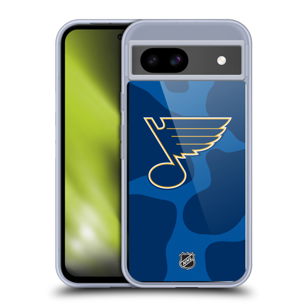 NHL St Louis Blues Cow Pattern Soft Gel Case for Google Pixel 8a
