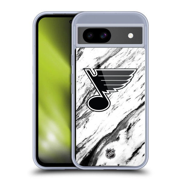 NHL St Louis Blues Marble Soft Gel Case for Google Pixel 8a