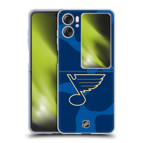 NHL St Louis Blues Cow Pattern Soft Gel Case for OPPO Find N2 Flip