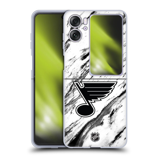 NHL St Louis Blues Marble Soft Gel Case for OPPO Find N2 Flip