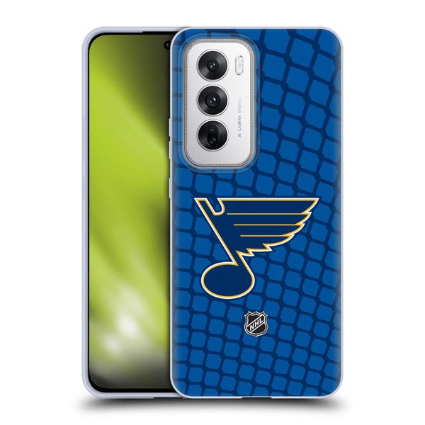 NHL St Louis Blues Net Pattern Soft Gel Case for OPPO Reno12 5G