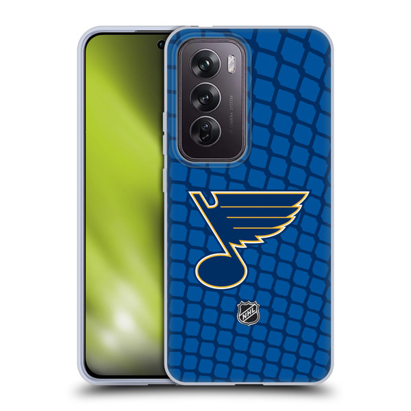 NHL St Louis Blues Net Pattern Soft Gel Case for OPPO Reno12 Pro 5G