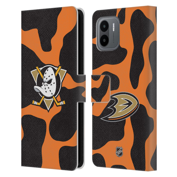 NHL Anaheim Ducks Cow Pattern Leather Book Wallet Case Cover For Xiaomi Redmi A2