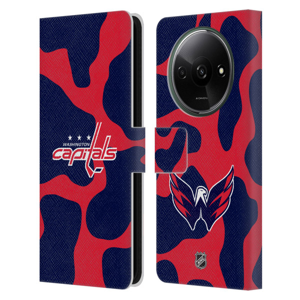 NHL Washington Capitals Cow Pattern Leather Book Wallet Case Cover For Xiaomi Redmi A3