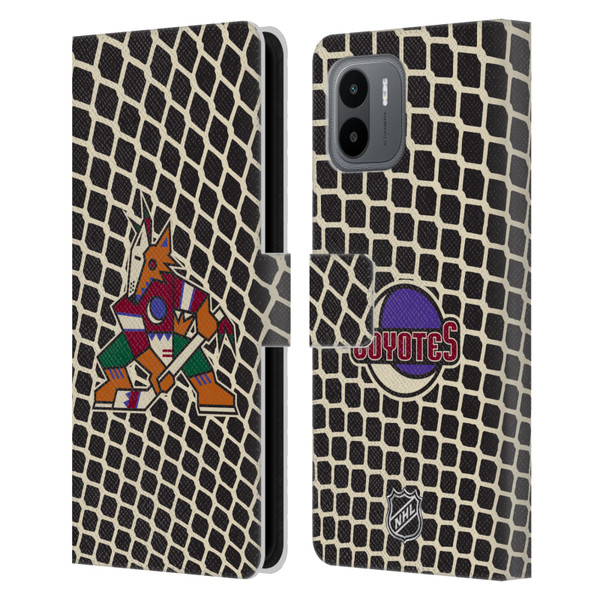 NHL Arizona Coyotes Net Pattern Leather Book Wallet Case Cover For Xiaomi Redmi A2