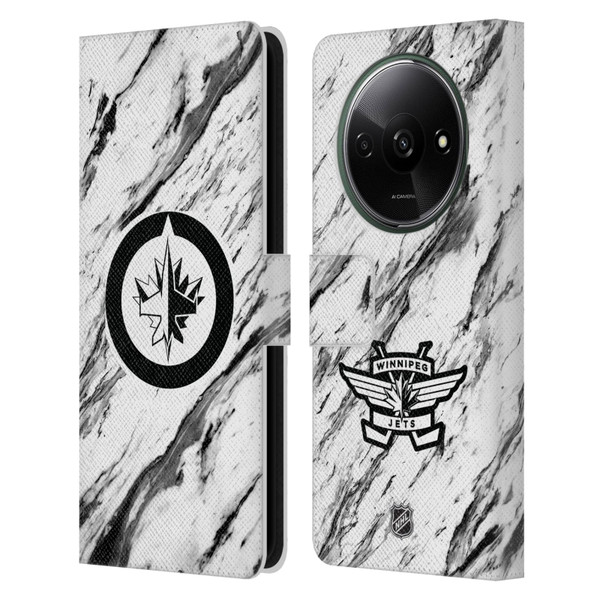 NHL Winnipeg Jets Marble Leather Book Wallet Case Cover For Xiaomi Redmi A3