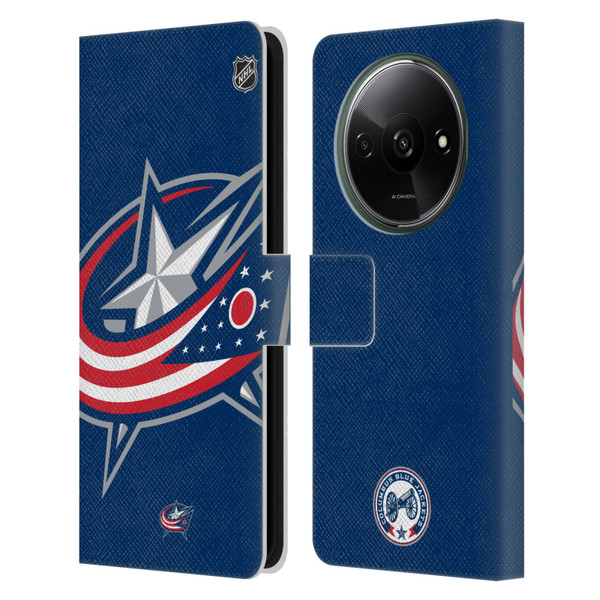NHL Columbus Blue Jackets Oversized Leather Book Wallet Case Cover For Xiaomi Redmi A3