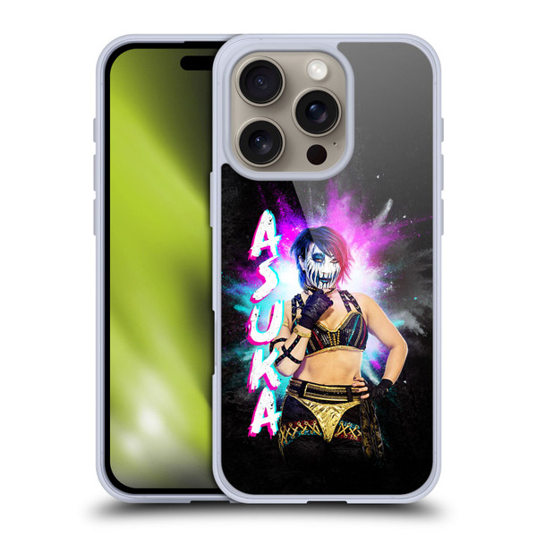 WWE Asuka Black Portrait Soft Gel Case for Apple iPhone 16 Pro