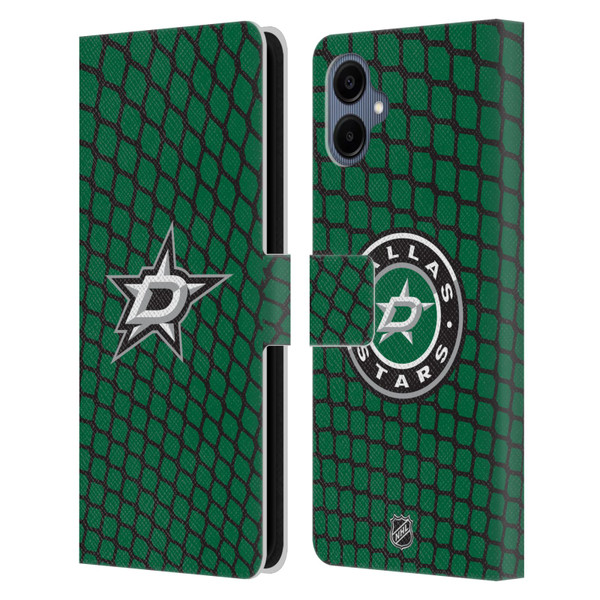NHL Dallas Stars Net Pattern Leather Book Wallet Case Cover For Samsung Galaxy A06 4G / 5G