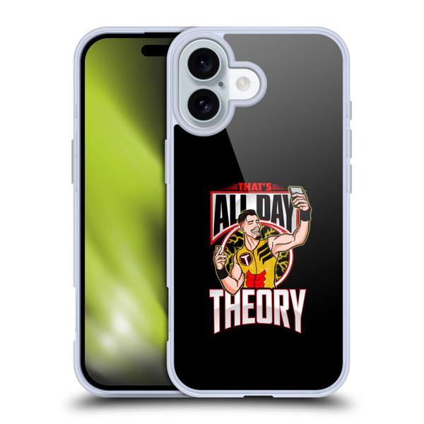 WWE Austin Theory All Day Theory Soft Gel Case for Apple iPhone 16