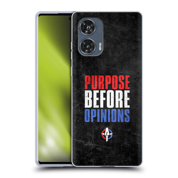WWE Austin Theory Purpose Before Opinions Soft Gel Case for Motorola Edge 50 Fusion
