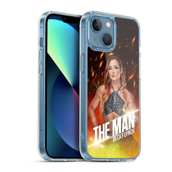 WWE Becky Lynch The Man Portrait Soft Gel Case for Apple iPhone 13 Mini & MagSafe