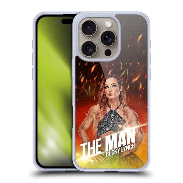 WWE Becky Lynch The Man Portrait Soft Gel Case for Apple iPhone 16 Pro