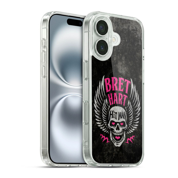 WWE Bret Hart Hitman Skull Soft Gel Case for Apple iPhone 16 & MagSafe
