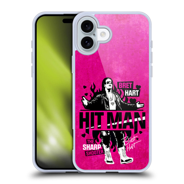 WWE Bret Hart Hitman Soft Gel Case for Apple iPhone 16 Plus