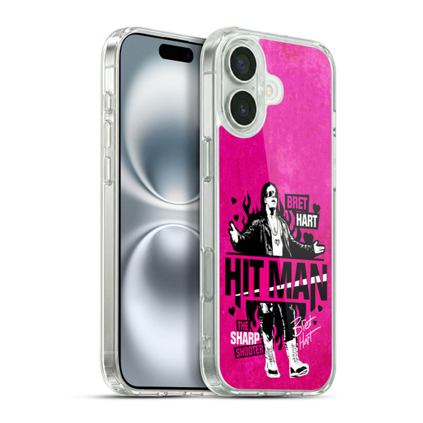 WWE Bret Hart Hitman Soft Gel Case for Apple iPhone 16 Plus & MagSafe