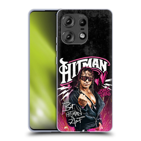 WWE Bret Hart Hitman Graphics Soft Gel Case for Motorola Edge 50 Pro