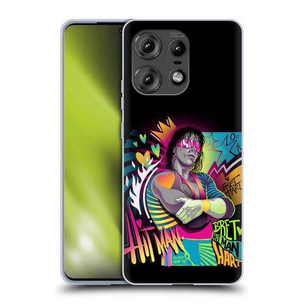 WWE Bret Hart Neon Art Soft Gel Case for Motorola Edge 50 Pro
