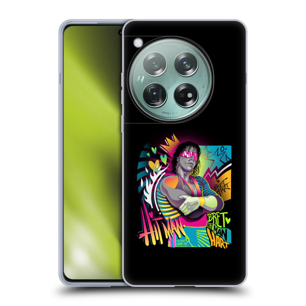 WWE Bret Hart Neon Art Soft Gel Case for OnePlus 12