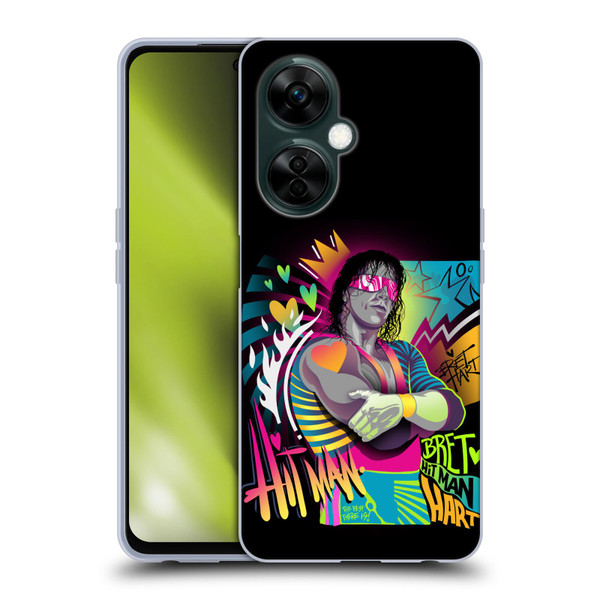 WWE Bret Hart Neon Art Soft Gel Case for OnePlus Nord N30
