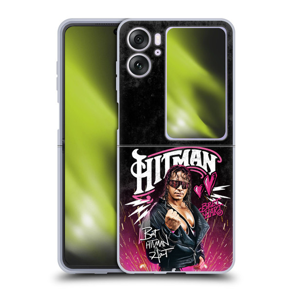 WWE Bret Hart Hitman Graphics Soft Gel Case for OPPO Find N2 Flip