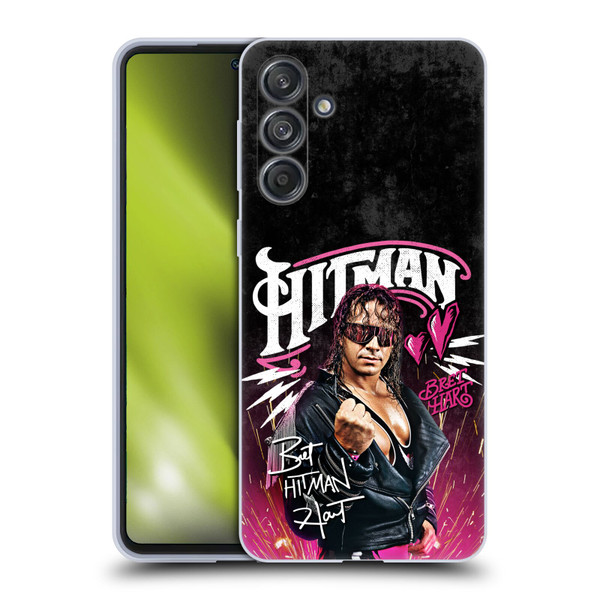 WWE Bret Hart Hitman Graphics Soft Gel Case for Samsung Galaxy M55 5G