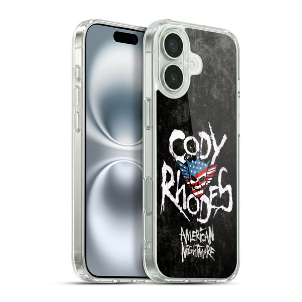 WWE Cody Rhodes Distressed Name Soft Gel Case for Apple iPhone 16 Plus & MagSafe