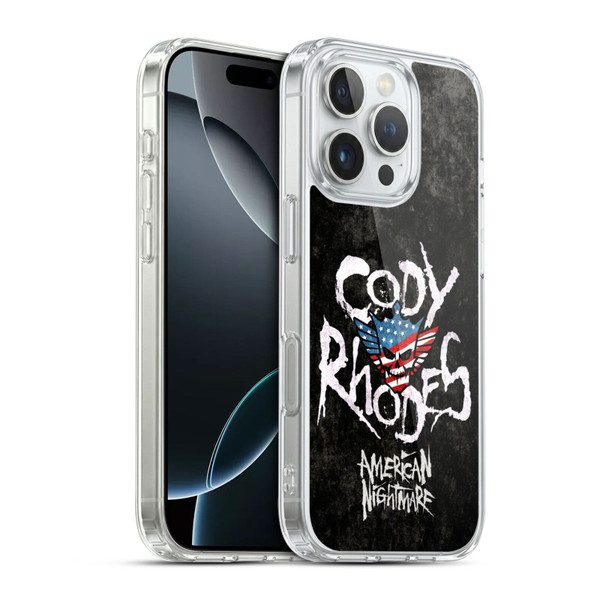 WWE Cody Rhodes Distressed Name Soft Gel Case for Apple iPhone 16 Pro & MagSafe