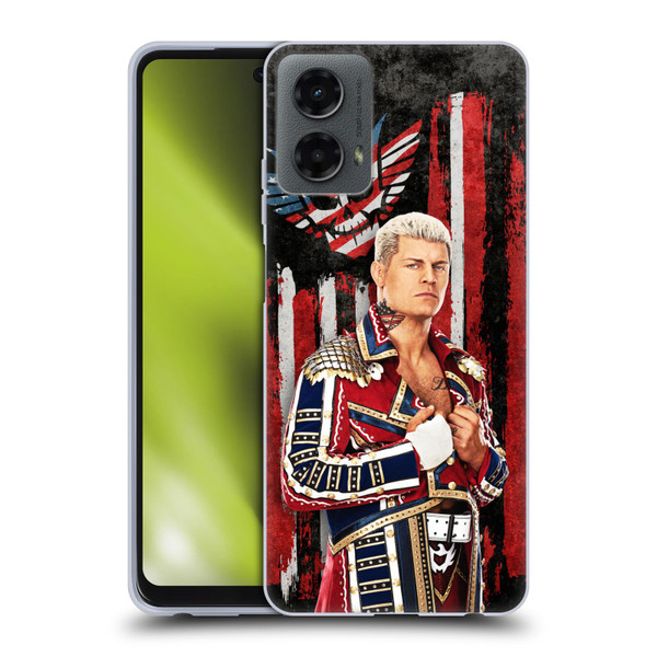 WWE Cody Rhodes American Nightmare Flag Soft Gel Case for Motorola Moto G (2024)