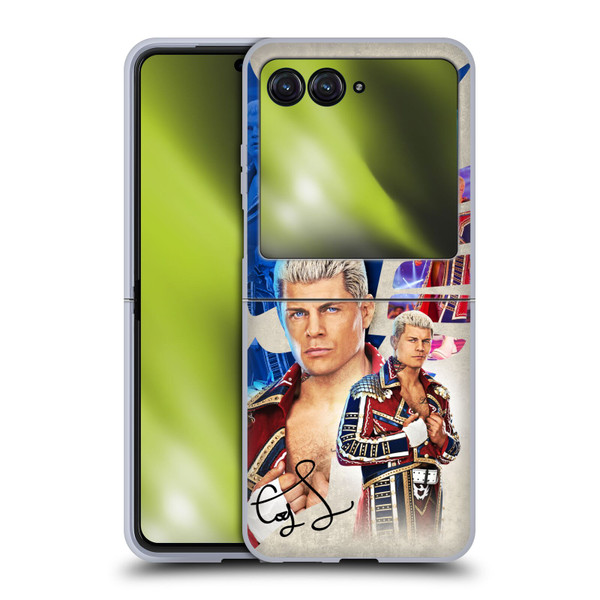 WWE Cody Rhodes Superstar Graphics Soft Gel Case for Motorola Razr 40 Ultra / Razr+ 2023