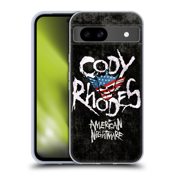 WWE Cody Rhodes Distressed Name Soft Gel Case for Google Pixel 8a