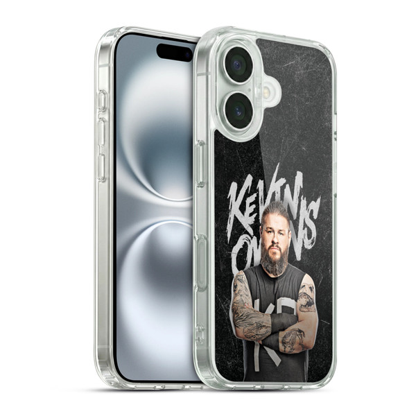 WWE Kevin Owens Portrait Soft Gel Case for Apple iPhone 16 & MagSafe