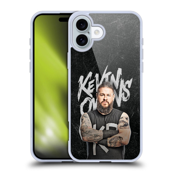WWE Kevin Owens Portrait Soft Gel Case for Apple iPhone 16 Plus