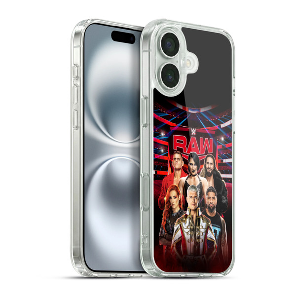 WWE Pay-Per-View Superstars 2024 Raw Soft Gel Case for Apple iPhone 16 Plus & MagSafe