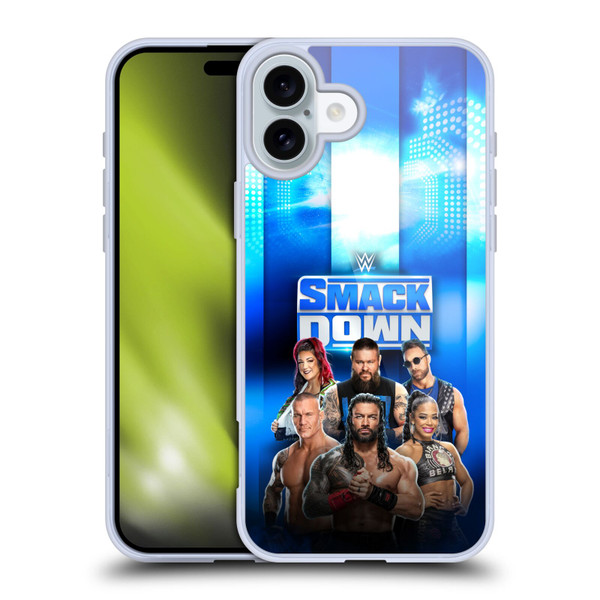 WWE Pay-Per-View Superstars 2024 Smackdown! Soft Gel Case for Apple iPhone 16 Plus