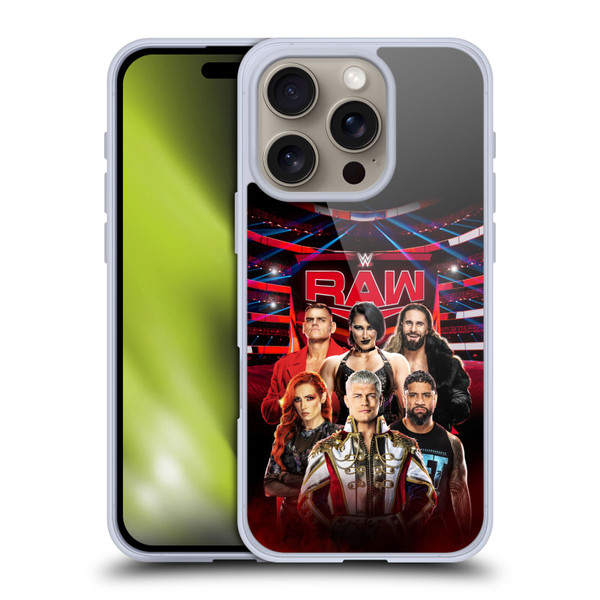 WWE Pay-Per-View Superstars 2024 Raw Soft Gel Case for Apple iPhone 16 Pro