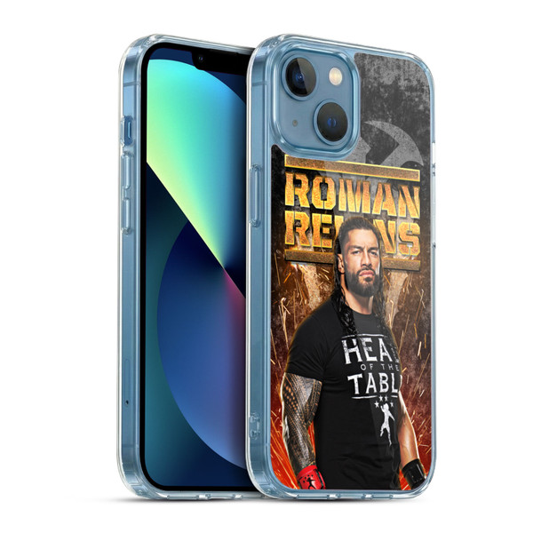 WWE Roman Reigns Grunge Soft Gel Case for Apple iPhone 13 Mini & MagSafe