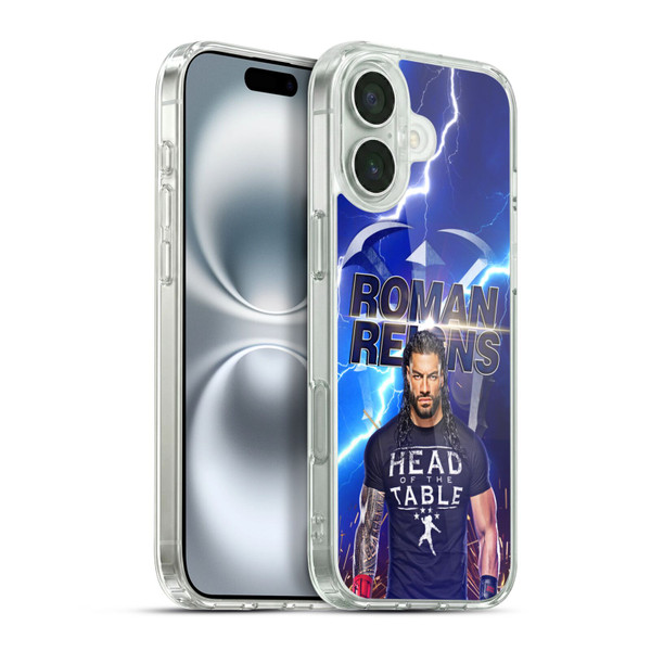 WWE Roman Reigns Lightning Soft Gel Case for Apple iPhone 16 Plus & MagSafe