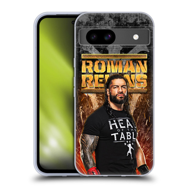 WWE Roman Reigns Grunge Soft Gel Case for Google Pixel 8a