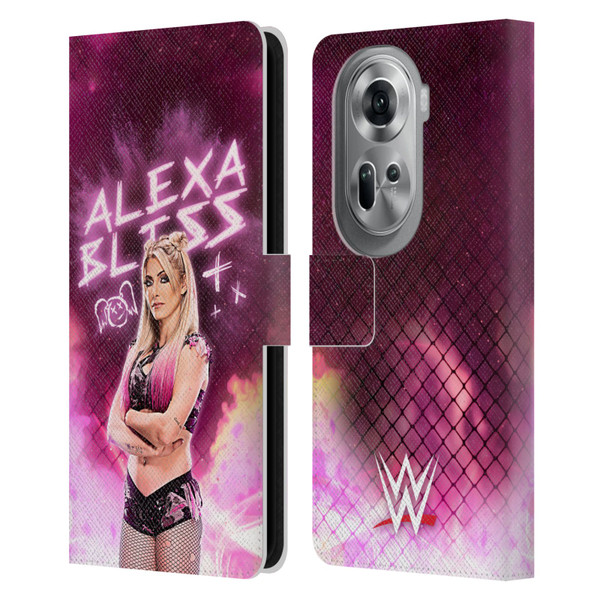 WWE Alexa Bliss Portrait Leather Book Wallet Case Cover For OPPO Reno11 Pro