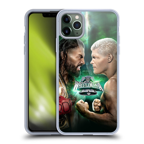 WWE Wrestlemania 40 Roman Vs Cody Soft Gel Case for Apple iPhone 11 Pro Max